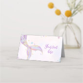 Zeemeermin onder het Zee Verjaardagsfeestje Food T Plaatskaartje (Voorkant)