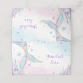 Zeemeermin onder het Zee Verjaardagsfeestje Food T Plaatskaartje (Buitenkant ongevouwen)