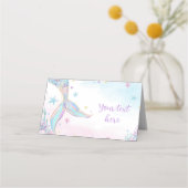 Zeemeermin onder het Zee Verjaardagsfeestje Food T Plaatskaartje (Achterkant)