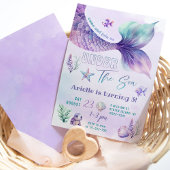 Zeemeermin Onder het zee verjaardagsfeestje Kaart