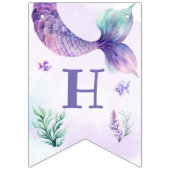 Zeemeermin Onder het zee verjaardagsfeestje Vlaggetjes (Tweede vlag)