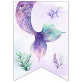 Zeemeermin Onder het zee verjaardagsfeestje Vlaggetjes (Eerste vlag)