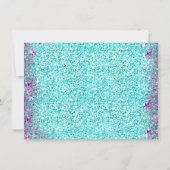 Zeemeermin onder het Zee Verjaardagsfeestuitnodigi Kaart (Achterkant)