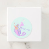 Zeemeermin Onder het Zee Verjaardagsmeisje Blauw D Bedankjes Labels (In situ)