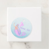 Zeemeermin Onder het Zee Verjaardagsmeisje Blauw D Bedankjes Labels (In situ)