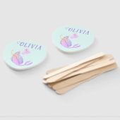 Zeemeermin Onder het Zee Verjaardagsmeisje Leeftij Handwaaier (Niet-gemonteerd)