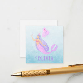 Zeemeermin Onder het Zee Verjaardagsmeisje Leeftij Informatiekaartje