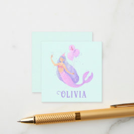 Zeemeermin Onder het Zee Verjaardagsmeisje Leeftij Informatiekaartje