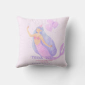 Zeemeermin Onder het Zee Verjaardagsmeisje Leeftij Kussen (Achterkant)