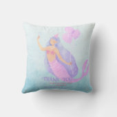 Zeemeermin Onder het Zee Verjaardagsmeisje Leeftij Kussen (Achterkant)