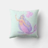 Zeemeermin Onder het Zee Verjaardagsmeisje Leeftij Kussen (Achterkant)