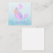 Zeemeermin Onder het Zee Verjaardagsmeisje Leeftij Notitiekaartje (Voorkant / Achterkant)