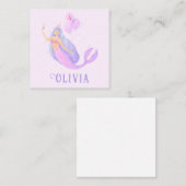 Zeemeermin Onder het Zee Verjaardagsmeisje Leeftij Notitiekaartje (Voorkant / Achterkant)