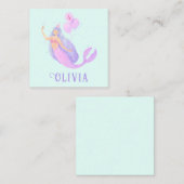 Zeemeermin Onder het Zee Verjaardagsmeisje Leeftij Notitiekaartje (Voorkant / Achterkant)