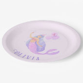 Zeemeermin Onder het Zee Verjaardagsmeisje Leeftij Papieren Bordje (Gekanteld)