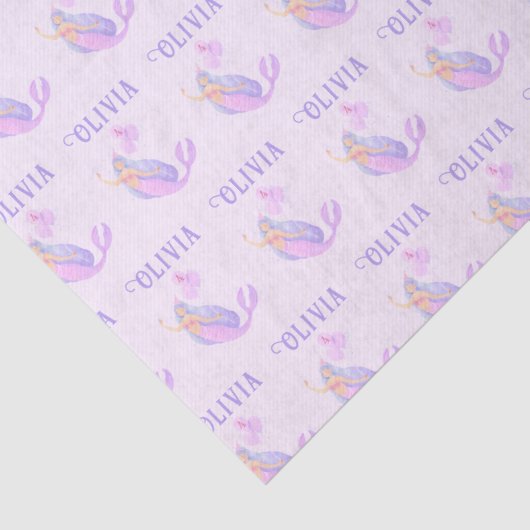 Zeemeermin Onder het Zee Verjaardagsmeisje Leeftij Tissuepapier (Detail)