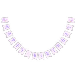 Zeemeermin Onder het Zee Verjaardagsmeisje Leeftij Vlaggetjes