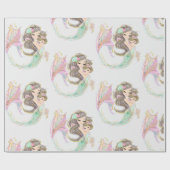 Zeemeermin onder het zee Verpakkingspapier Cadeaupapier (Vlak)