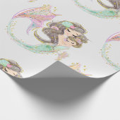 Zeemeermin onder het zee Verpakkingspapier Cadeaupapier (Hoek)