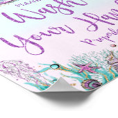 Zeemeermin onder het Zee Was uw handen badkamer Poster (Hoek)