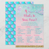 Zeemeermin onder het Zee Wat zit er in je paardens (Voorkant / Achterkant)