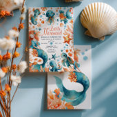 Zeemeermin onder het Zee Waterverf Kind Kaart