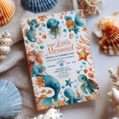 Zeemeermin onder het Zee Waterverf Kind Kaart