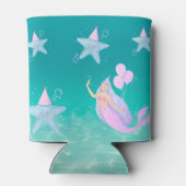 Zeemeermin onder het zee waterverf oceaan kinder p blikjeskoeler (Achterkant)