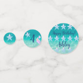 Zeemeermin onder het zee waterverf oceaan kinder p confetti (Achterkanten)