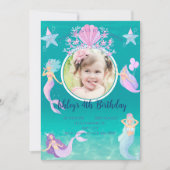 Zeemeermin onder het zee waterverf oceaan kinder p kaart (Voorkant)