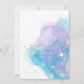 Zeemeermin onder het Zee Waterverf Verjaardag Kaart (Achterkant)