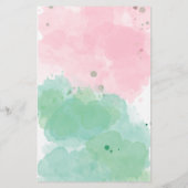 Zeemeermin onder het Zee wenst het Baby shower (Achterkant)