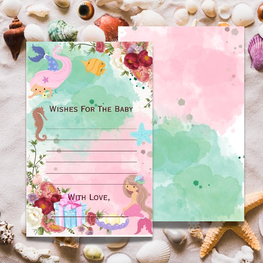 Zeemeermin onder het Zee wenst het Baby shower