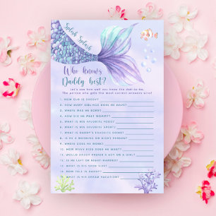 Zeemeermin onder het zee Wie kent papa het beste