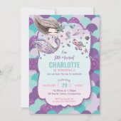 Zeemeermin Onder het Zee Zwembad Verjaardagsfeest  Kaart (Voorkant)