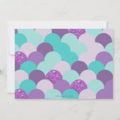 Zeemeermin onder het Zee Zwembad Verjaardagsfeestf Kaart (Achterkant)