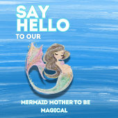 Zeemeermin onder het zeeen baby shower papieren bordje