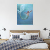 Zeemeermin onder water canvas afdruk (Insitu (Slaapkamer))