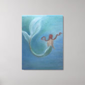 Zeemeermin onder water canvas afdruk (Voorkant)