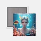 zeemeermin onder water magneet (Voorkant / Achterkant)