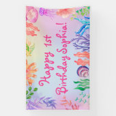 Zeemeermin onder water spandoek (Verticaal)