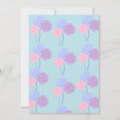 Zeemeermin onder Zee 1e verjaardagsuitnodiging Kaart (Achterkant)