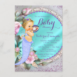 Zeemeermin Onder Zee Baby Shower Kaart