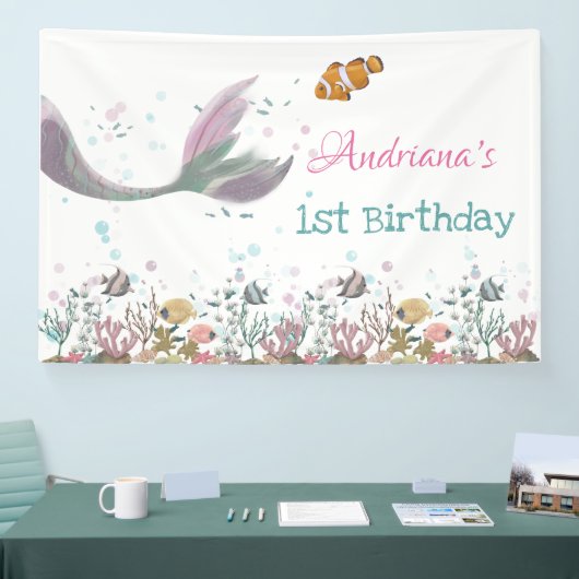 Zeemeermin onder Zee banner (Beurs)