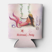 Zeemeermin onder Zee Birthday Party Blikjeskoeler (Voorkant)