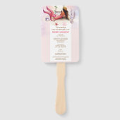 Zeemeermin onder Zee Birthday Party Handwaaier (Voorkant)