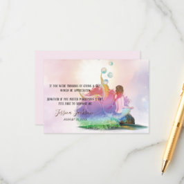 Zeemeermin onder Zee Birthday Party Informatiekaartje