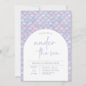 Zeemeermin onder Zee Birthday Party Kaart (Voorkant)