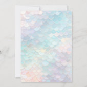 Zeemeermin onder Zee Birthday Party Kaart (Achterkant)