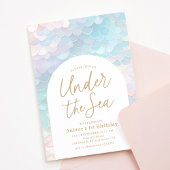 Zeemeermin onder Zee Birthday Party Kaart